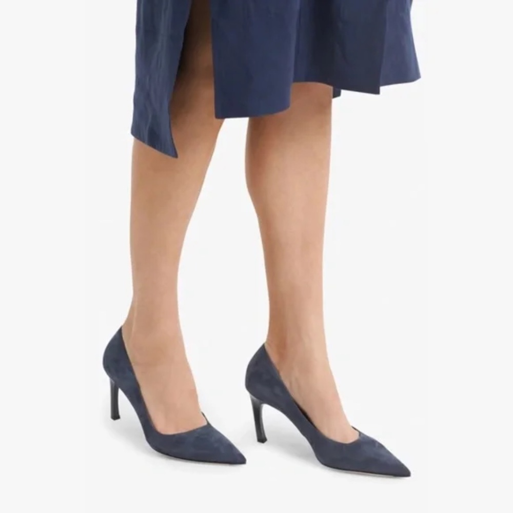 MM LAFLEUR - The Ginger Pump in Dark Blue Suede - Size 39.5 (US 8)